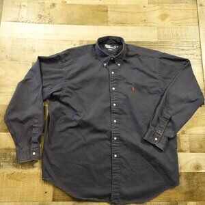 Polo Ralph Lauren Blaire Button Down Shirt Men’s XXL Navy Cotton Classic Fit